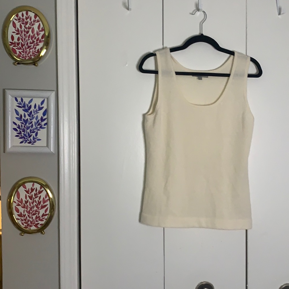 Cream Cashmere Tank Size L